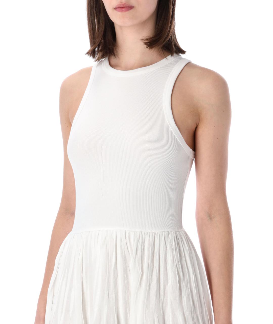 POLO RALPH LAUREN Белое хлопковое повседневное платье, фото 3