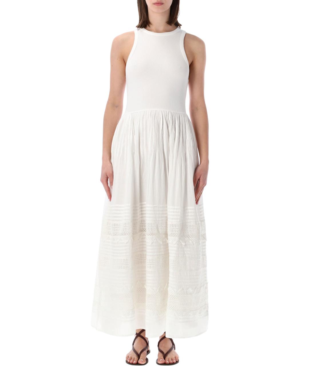 POLO RALPH LAUREN Белое хлопковое повседневное платье, фото 1