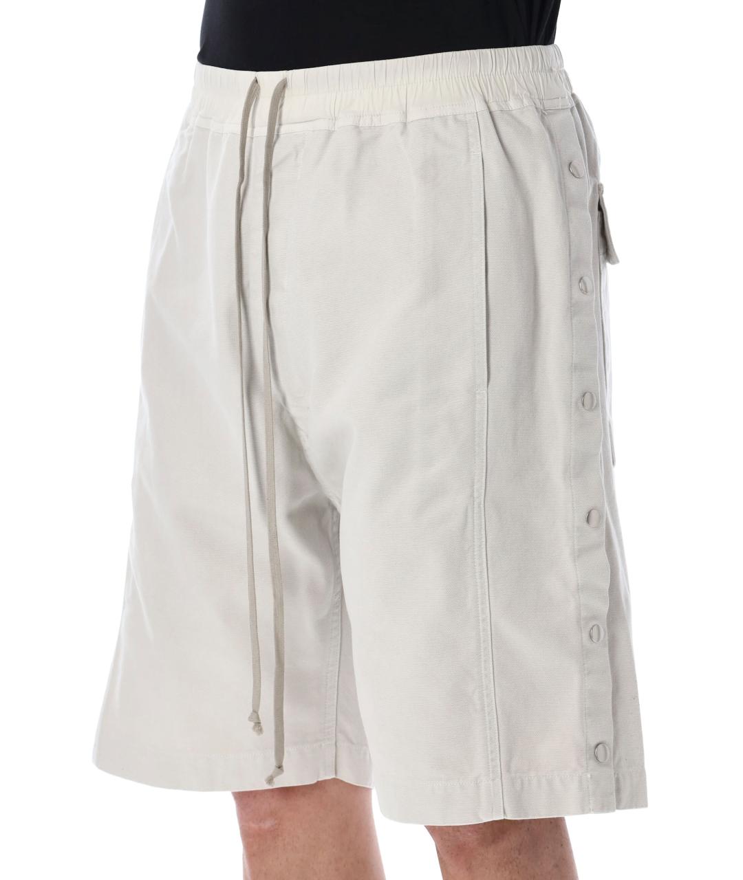 RICK OWENS DRKSHDW Белые хлопковые шорты, фото 3