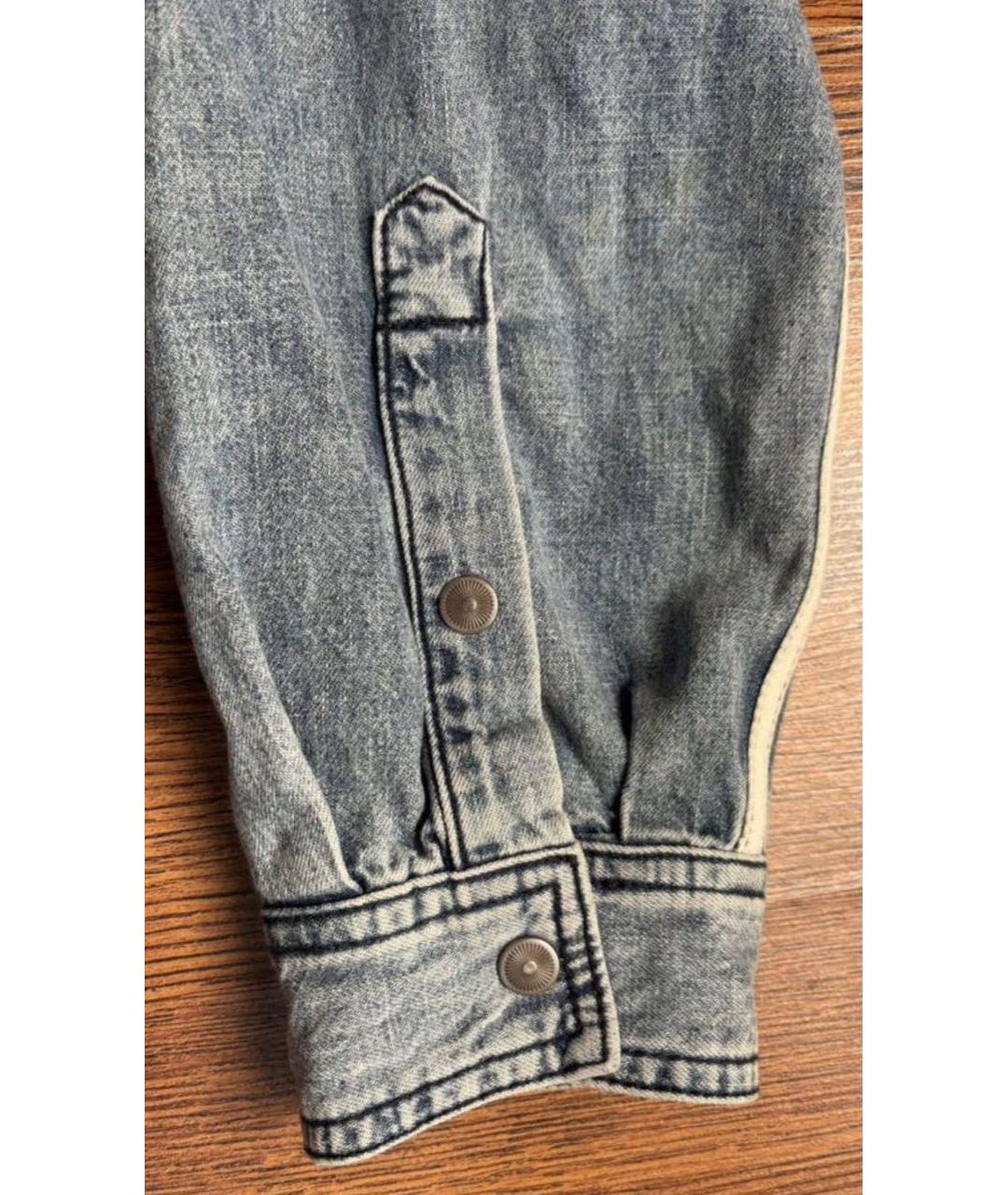 DIESEL Синяя хлопковая кэжуал рубашка, фото 4