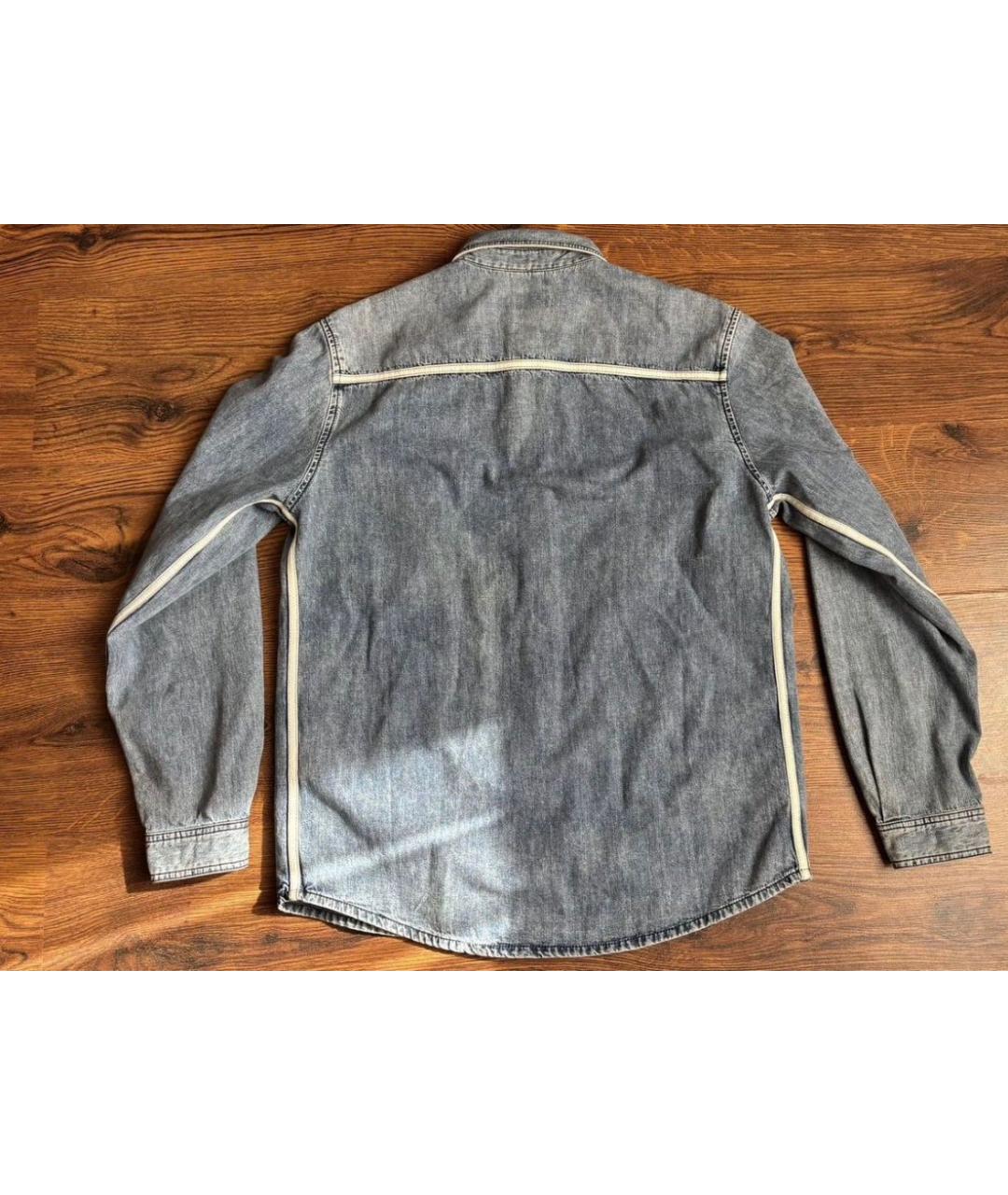 DIESEL Синяя хлопковая кэжуал рубашка, фото 2