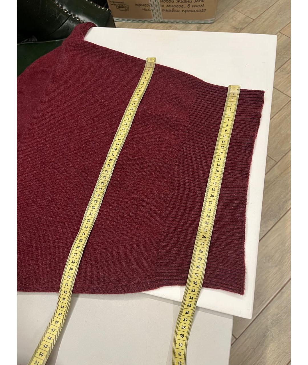 VICTORIA BECKHAM Бордовый шерстяной джемпер / свитер, фото 2