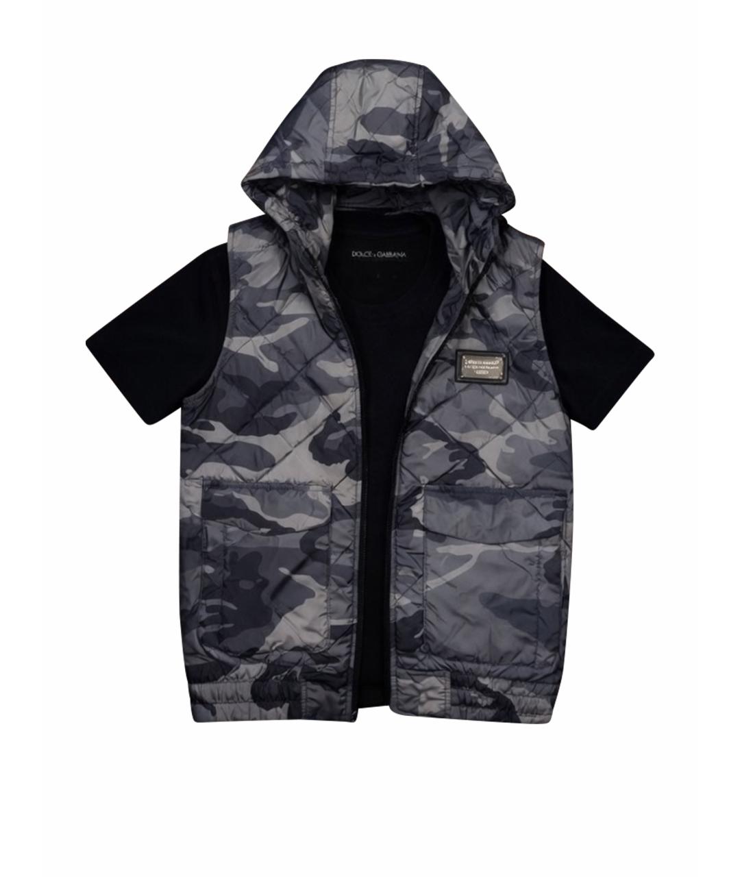 DOLCE&GABBANA Хаки полиэстеровый жилет, фото 1