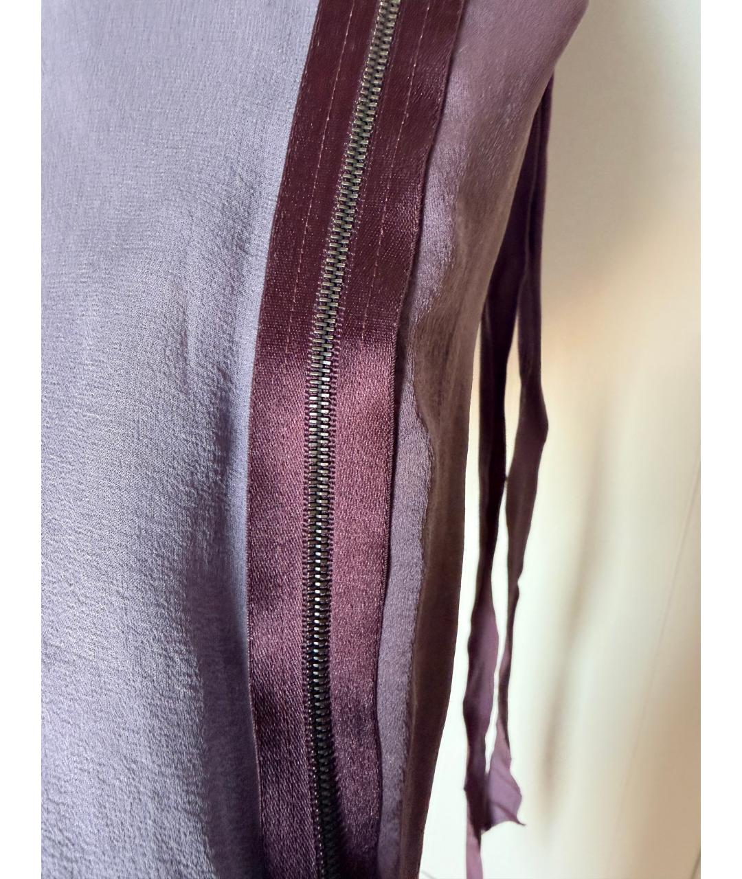 LANVIN Фиолетовое шелковое коктейльное платье, фото 6