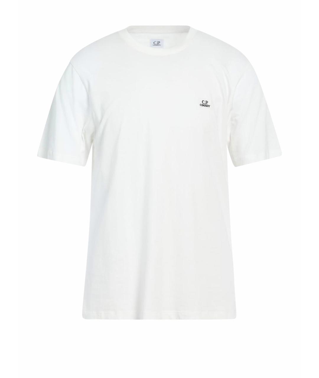 CP COMPANY Белая хлопковая футболка, фото 1
