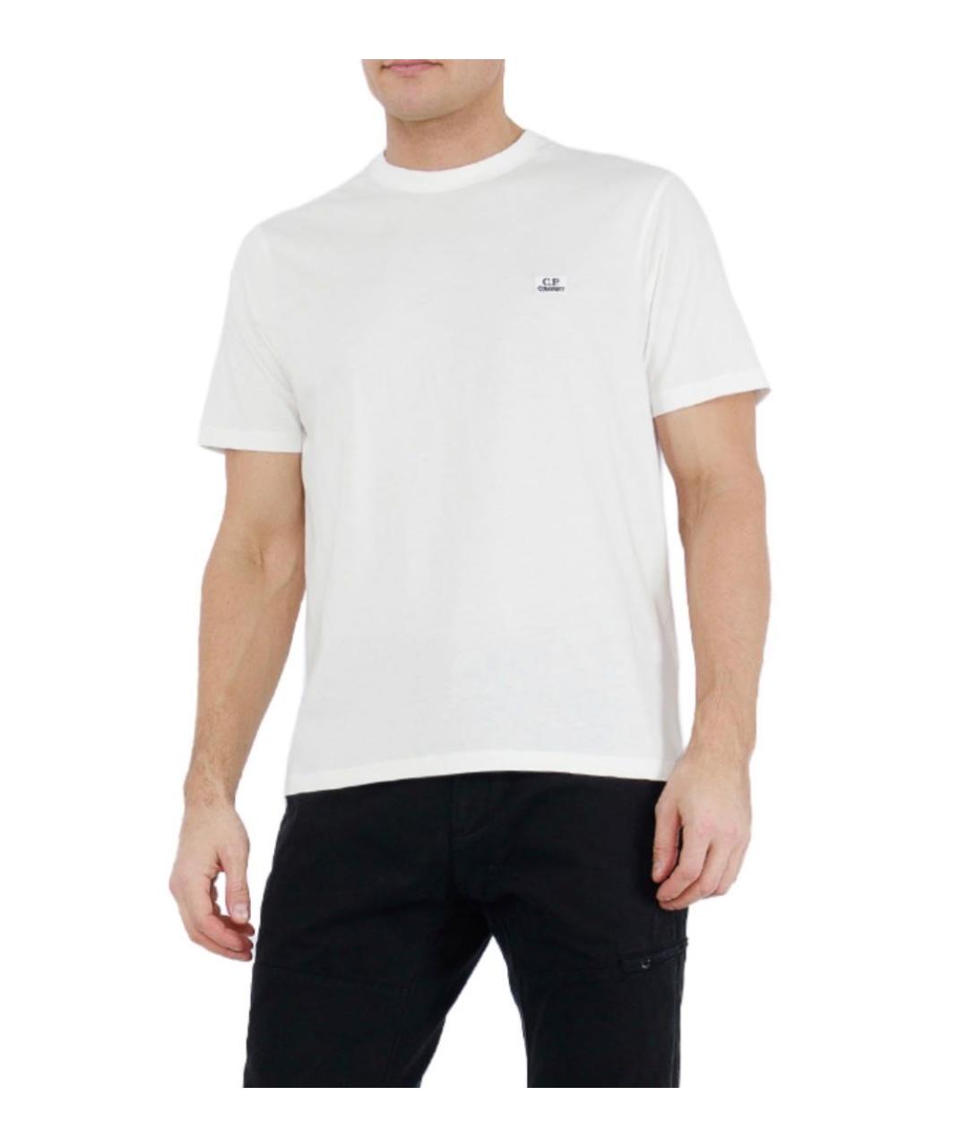 CP COMPANY Белая хлопковая футболка, фото 3
