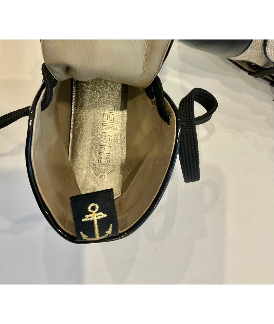 CHANEL Бежевые текстильные кеды, фото 8