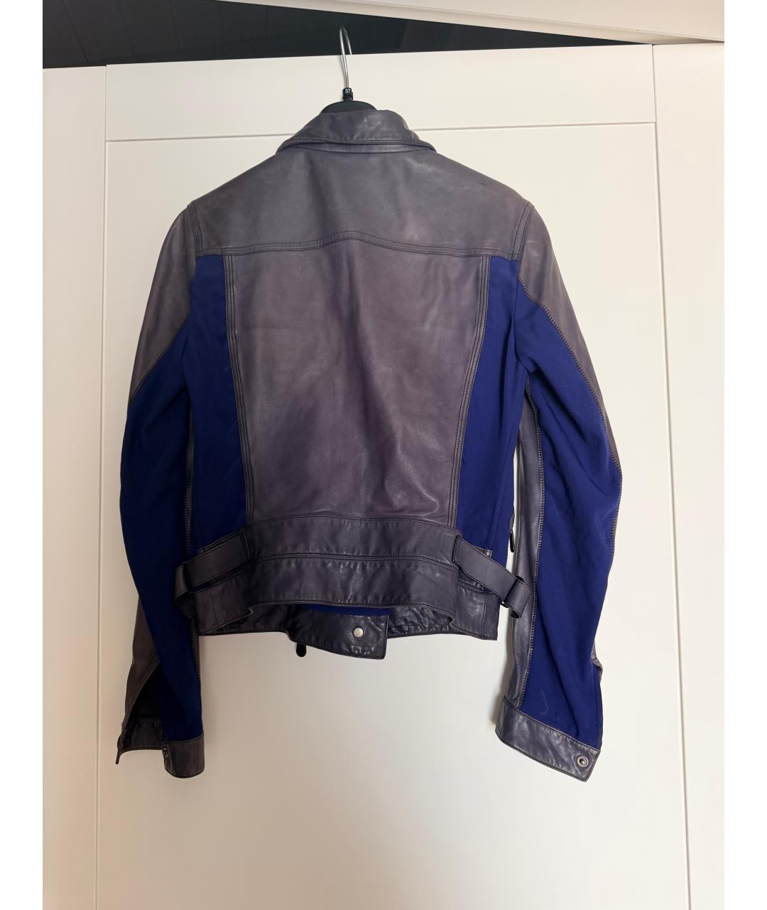 BOTTEGA VENETA Фиолетовая кожаная куртка, фото 2