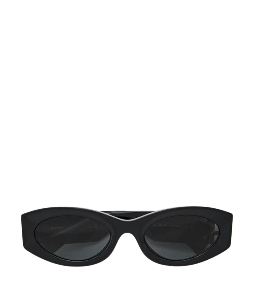 MIU MIU Черные пластиковые солнцезащитные очки, фото 1