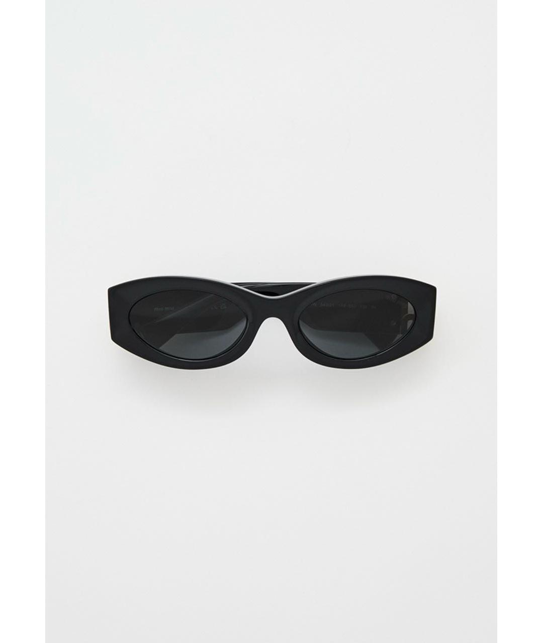 MIU MIU Черные пластиковые солнцезащитные очки, фото 7