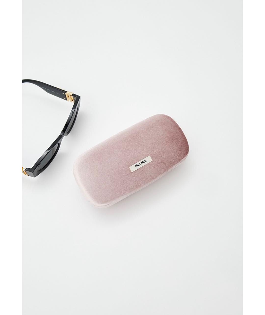 MIU MIU Черные пластиковые солнцезащитные очки, фото 5