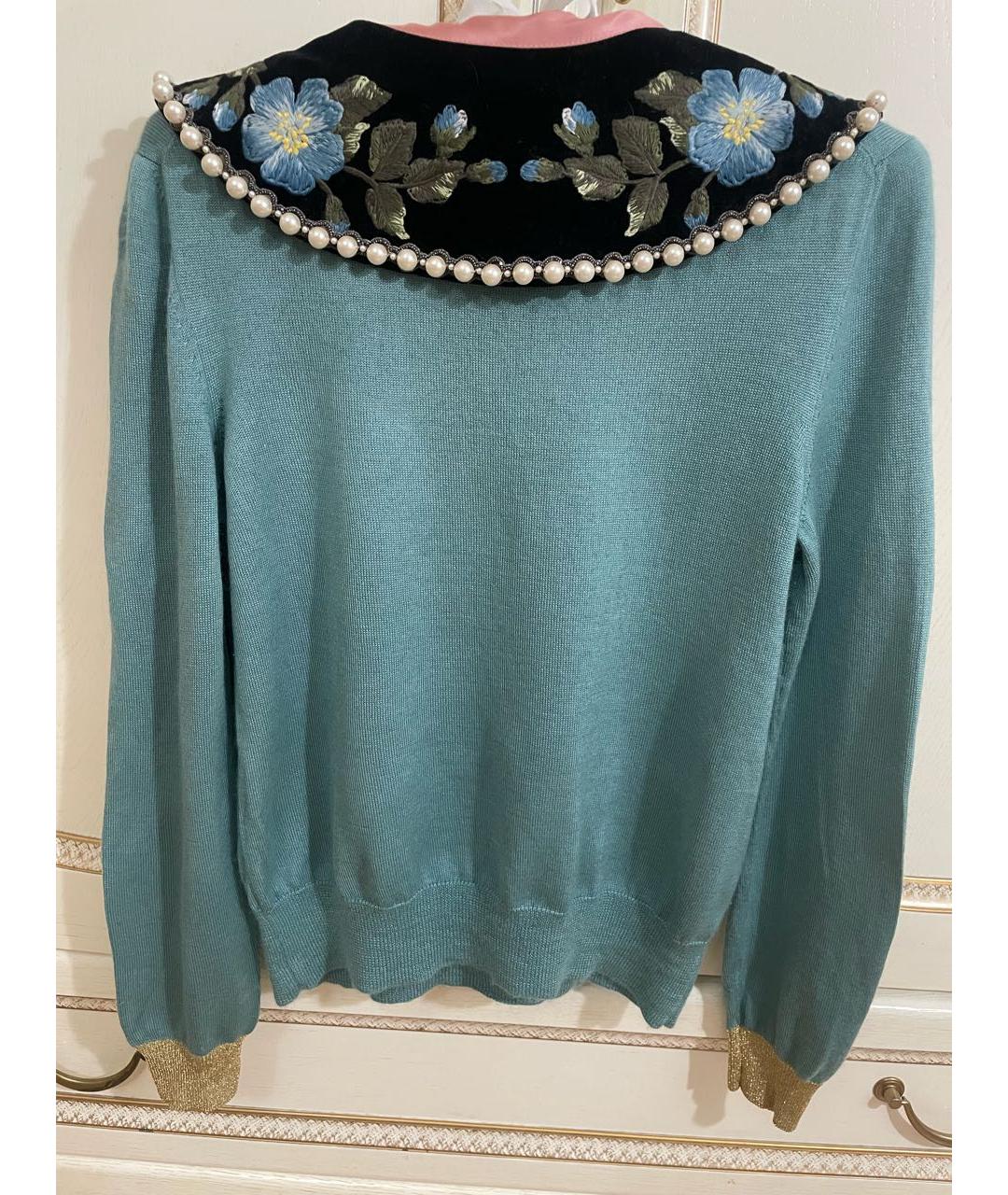 GUCCI Зеленый кашемировый джемпер / свитер, фото 2