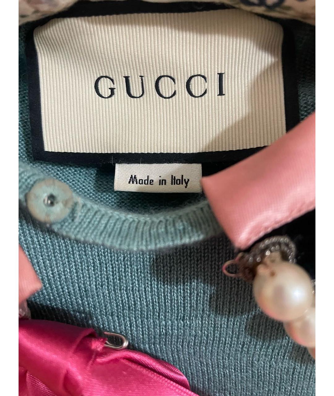 GUCCI Зеленый кашемировый джемпер / свитер, фото 3