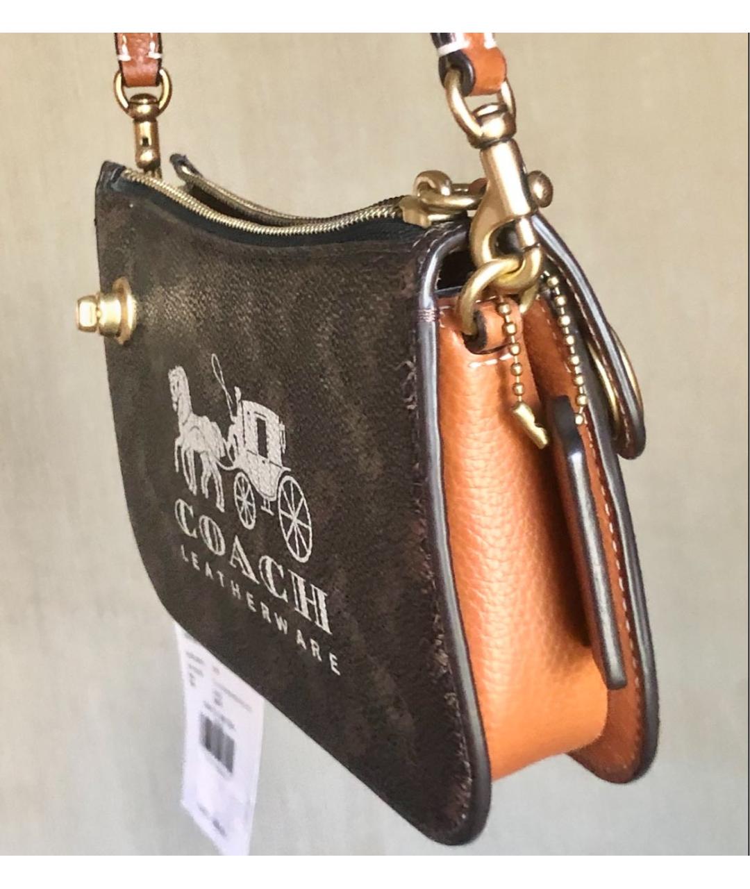 COACH Коричневая сумка через плечо, фото 7