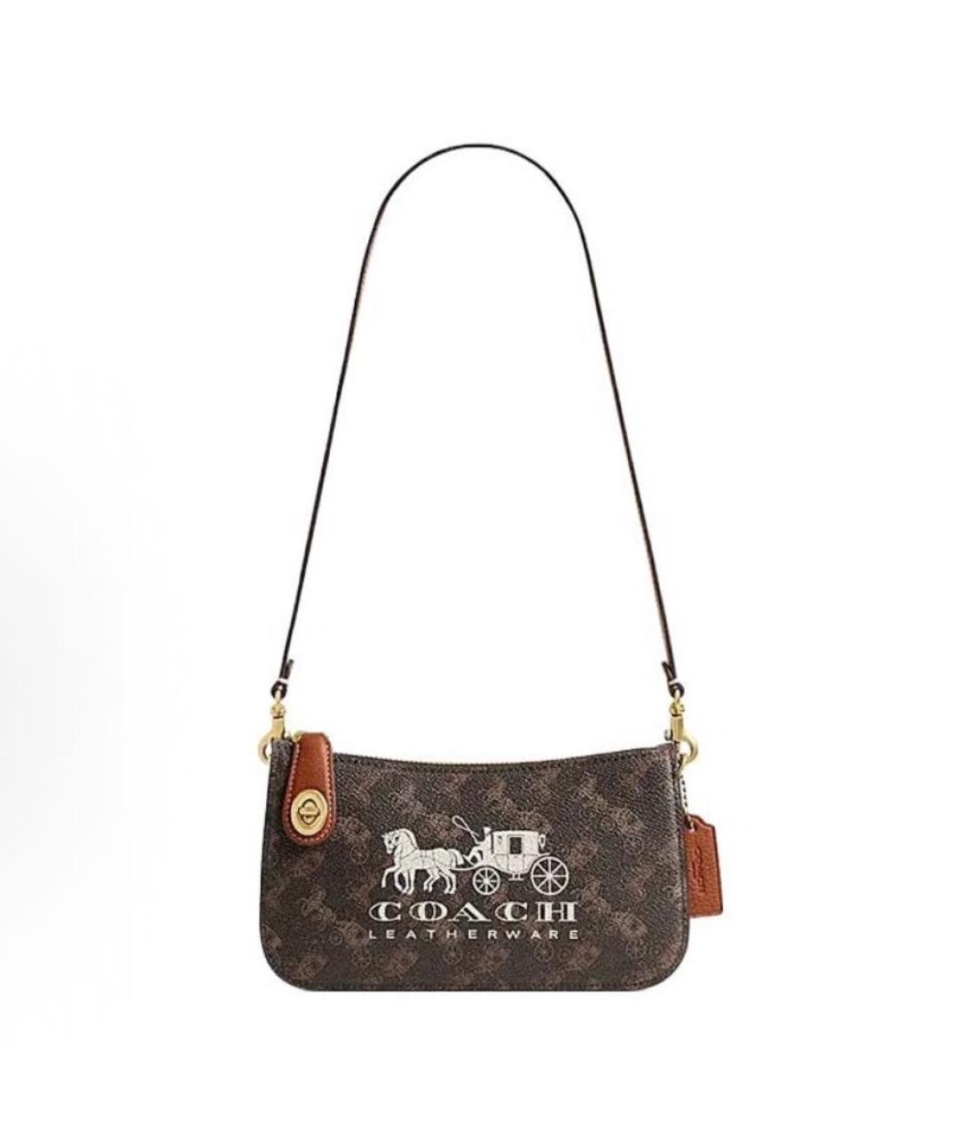 COACH Коричневая сумка через плечо, фото 9