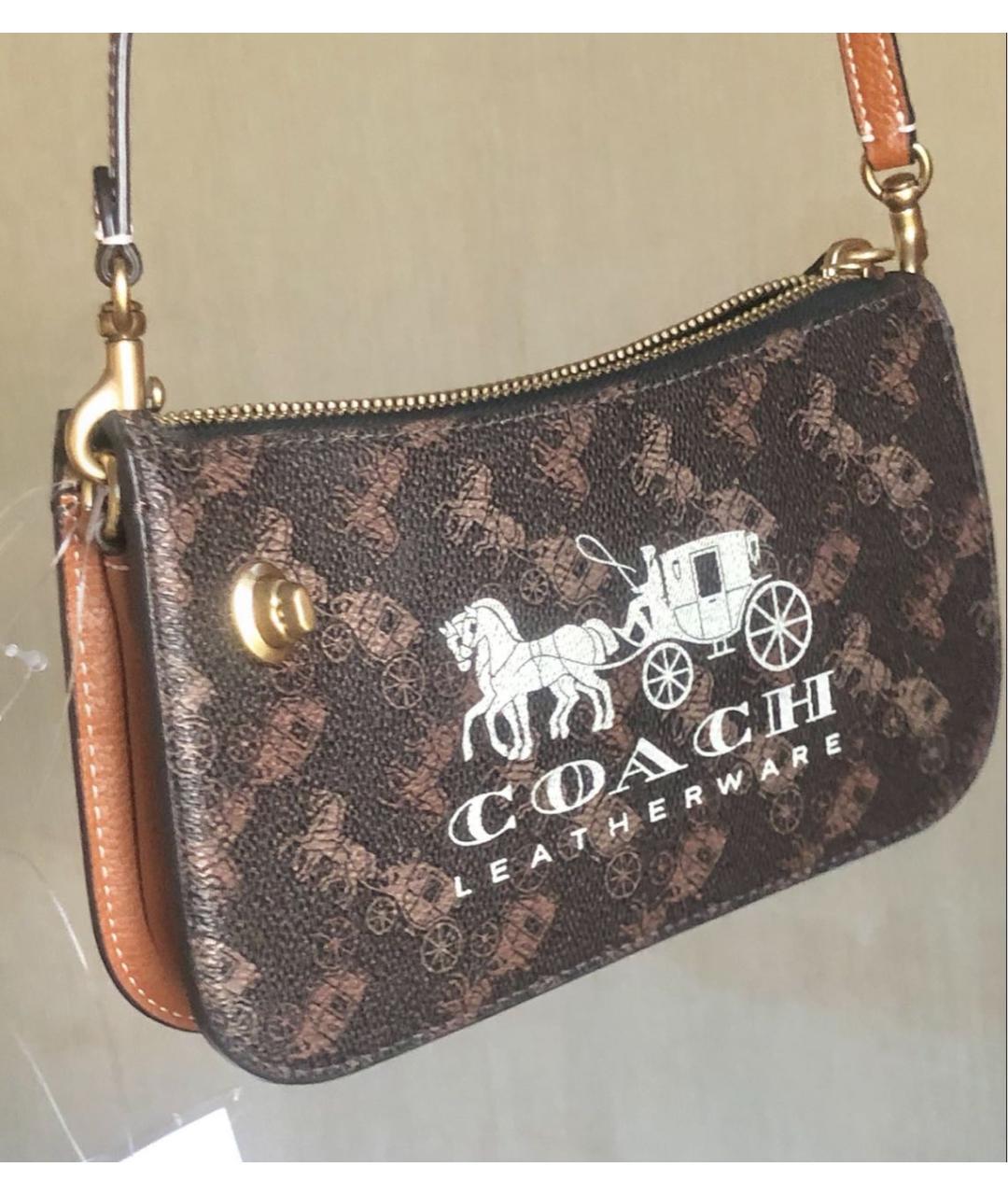 COACH Коричневая сумка через плечо, фото 8