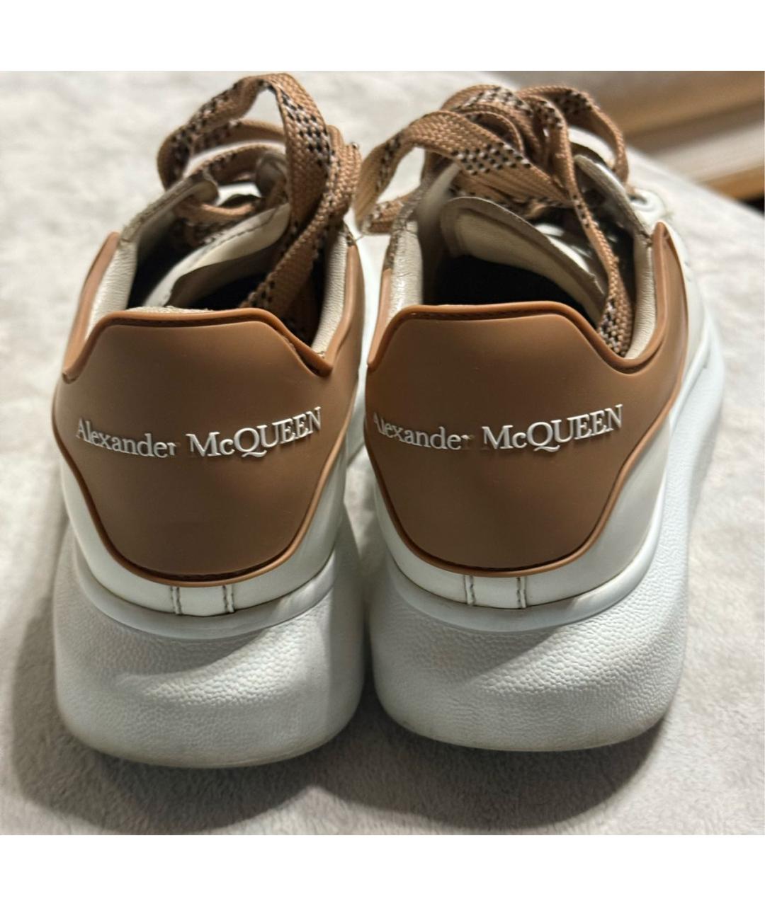 ALEXANDER MCQUEEN Белые кожаные кеды, фото 4