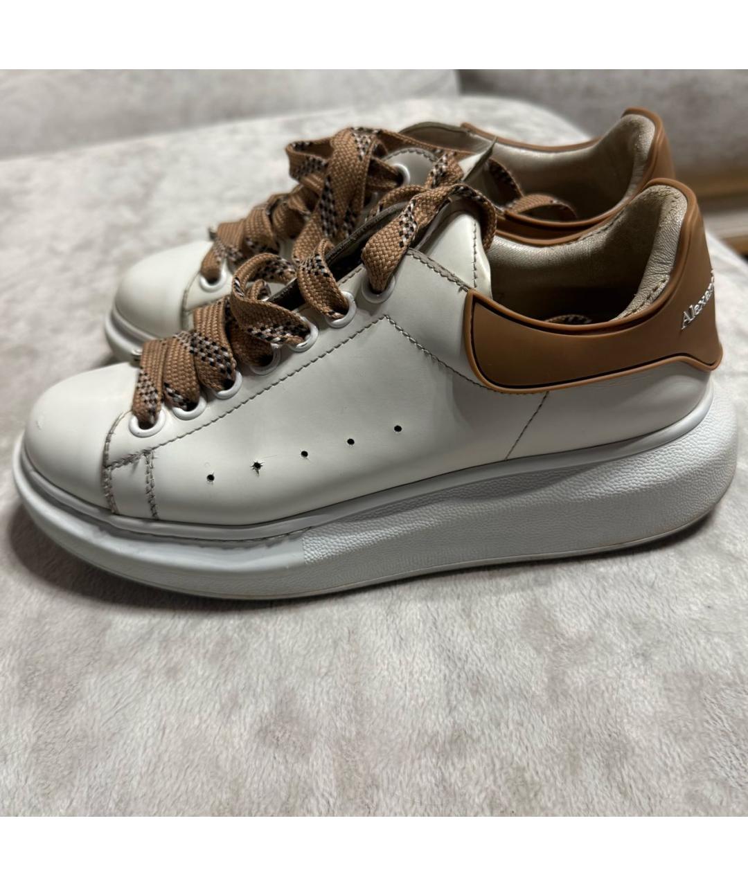 ALEXANDER MCQUEEN Белые кожаные кеды, фото 6