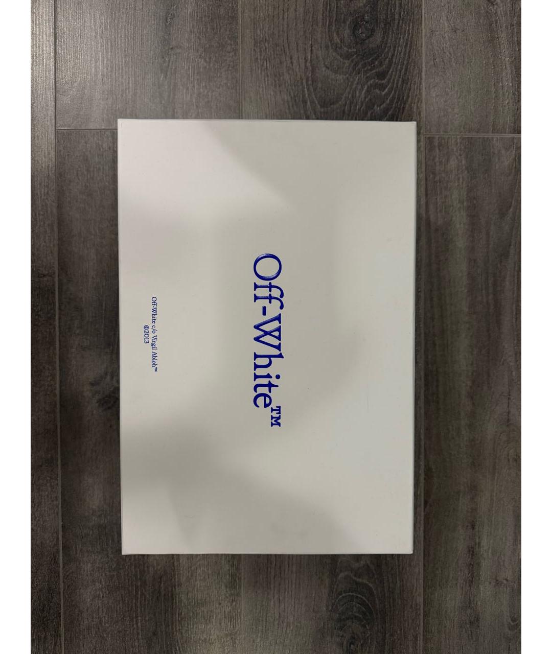 OFF-WHITE Белые кожаные низкие кроссовки / кеды, фото 8