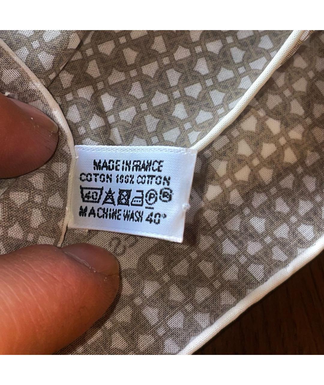 HERMES Бежевый тканевый платок, фото 3