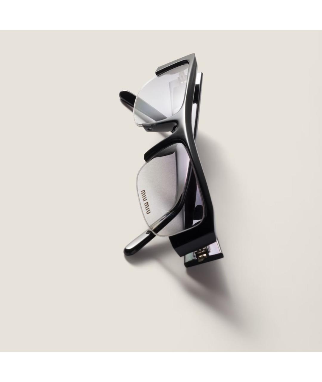 MIU MIU Черные пластиковые солнцезащитные очки, фото 6