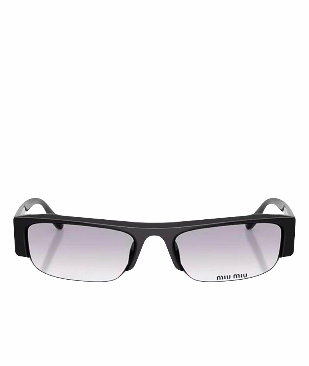 MIU MIU Черные пластиковые солнцезащитные очки, фото 1