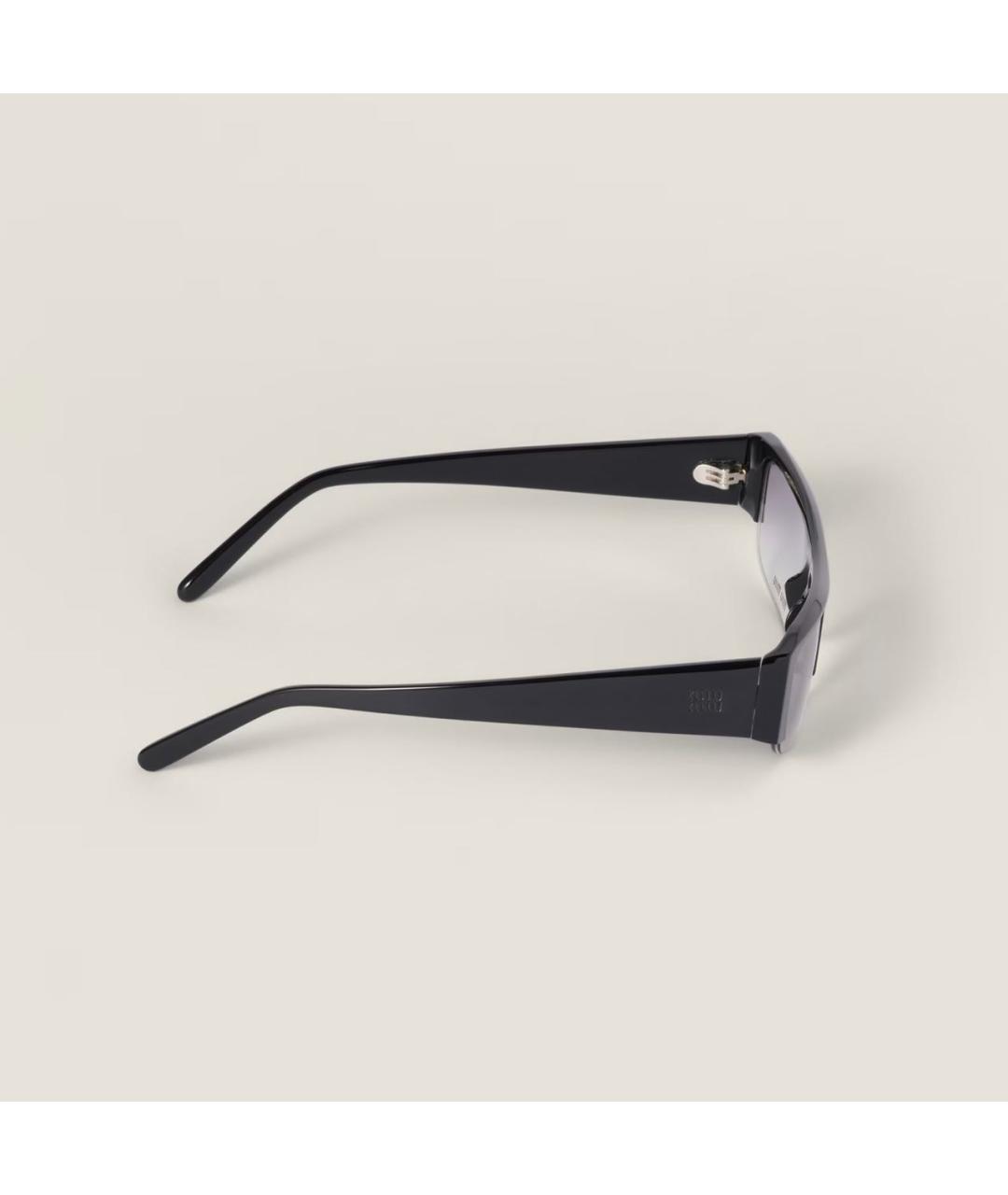 MIU MIU Черные пластиковые солнцезащитные очки, фото 4