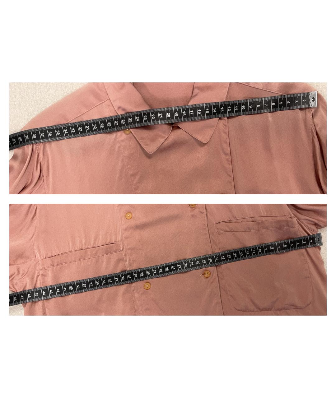 JIL SANDER Розовая шелковая блузы, фото 9