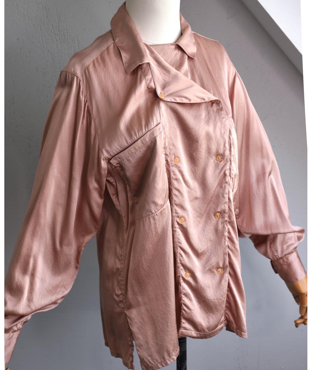 JIL SANDER Розовая шелковая блузы, фото 5