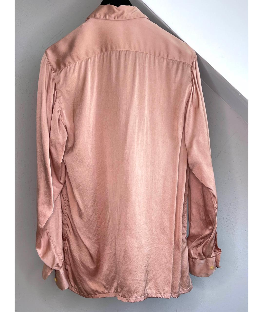 JIL SANDER Розовая шелковая блузы, фото 4