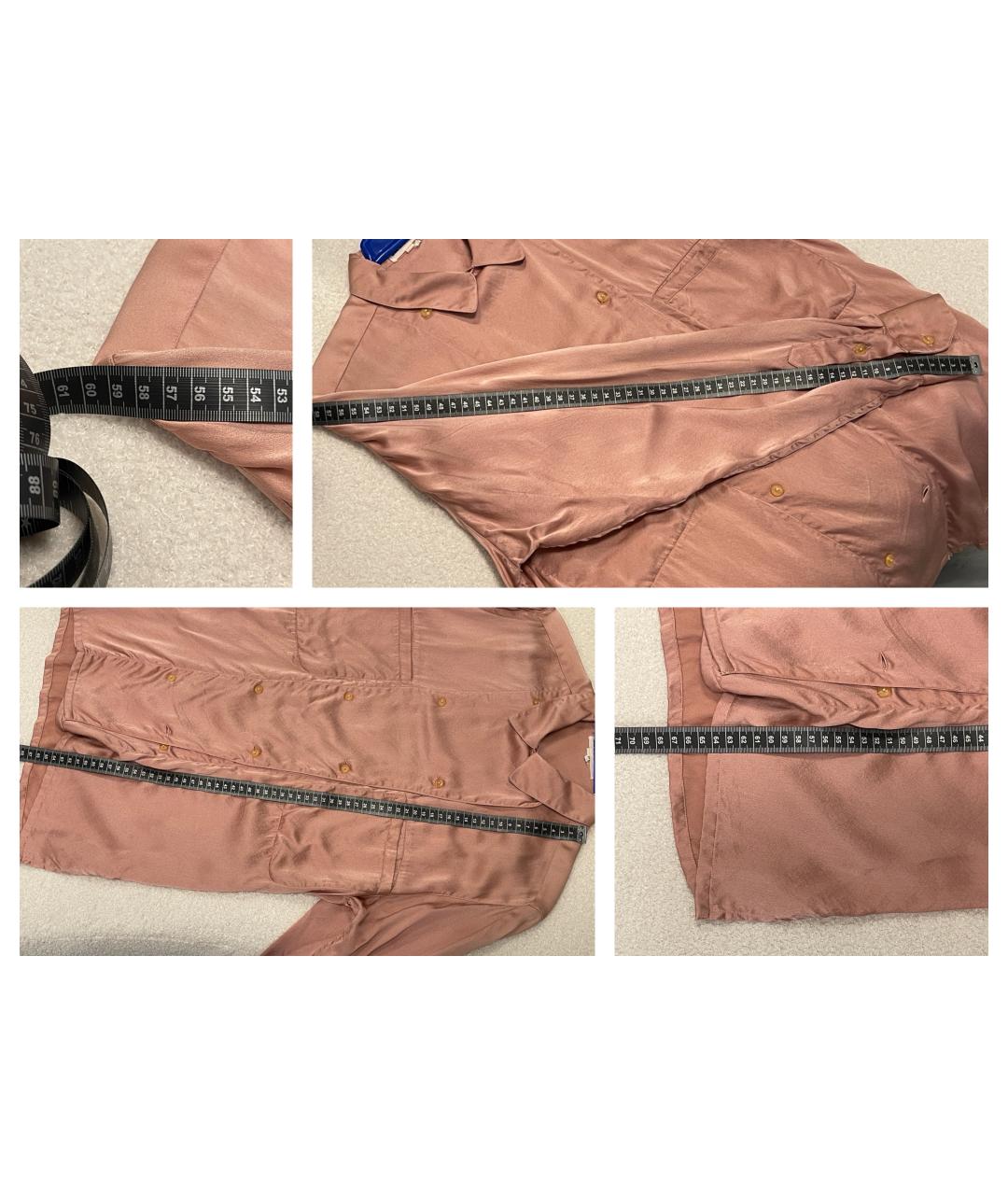 JIL SANDER Розовая шелковая блузы, фото 8