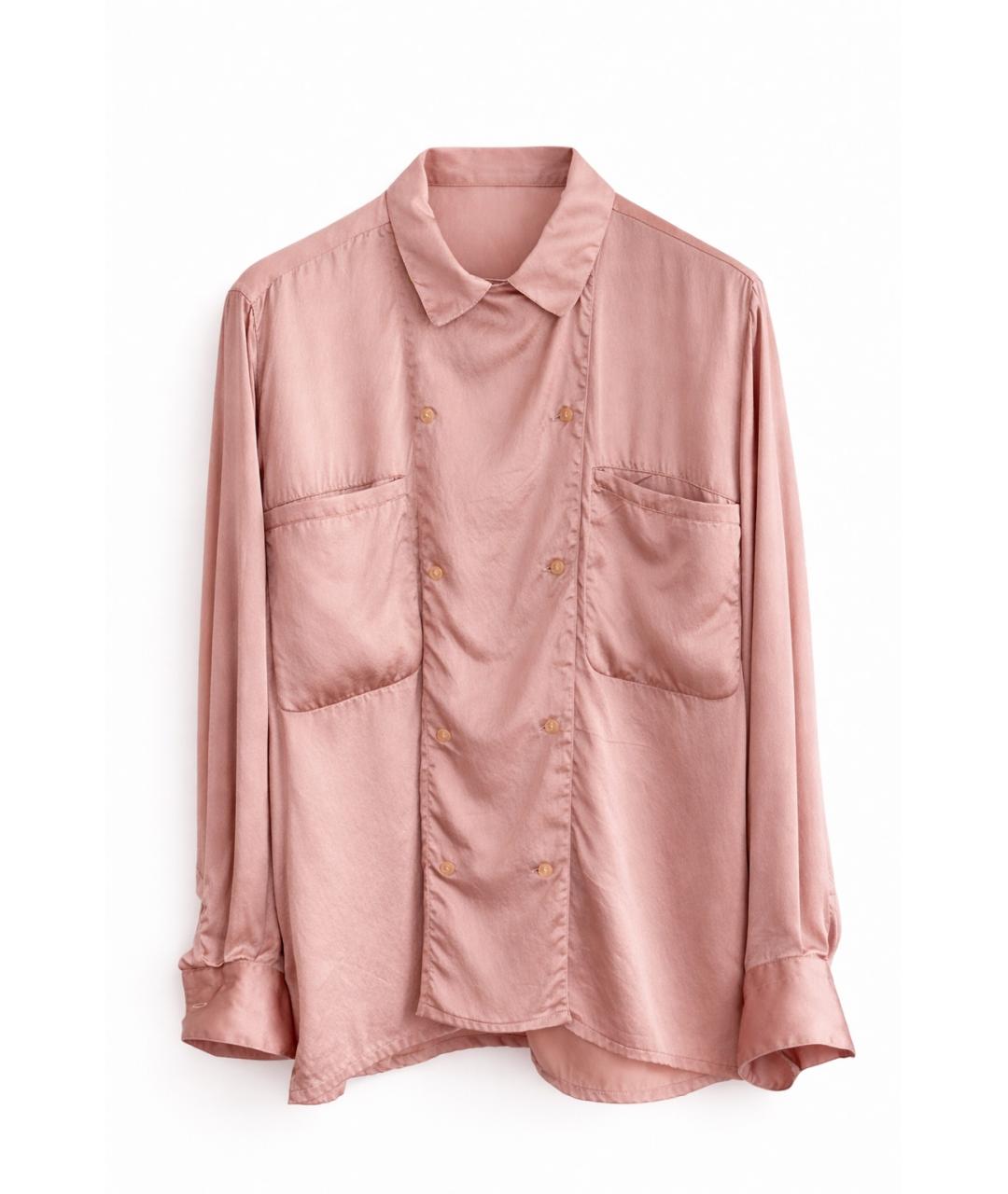 JIL SANDER Розовая шелковая блузы, фото 10