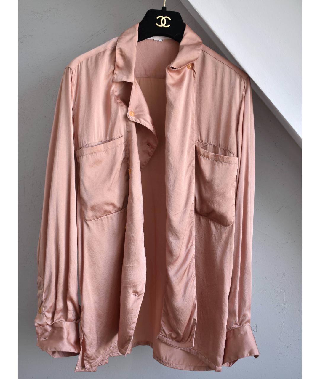 JIL SANDER Розовая шелковая блузы, фото 2