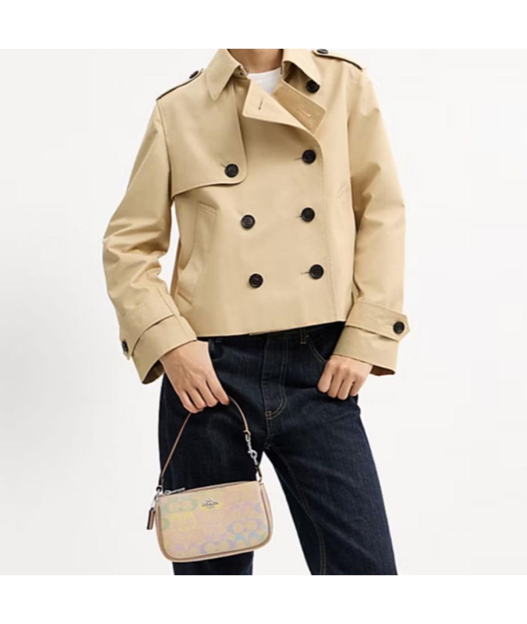 COACH Бежевая сумка через плечо, фото 5