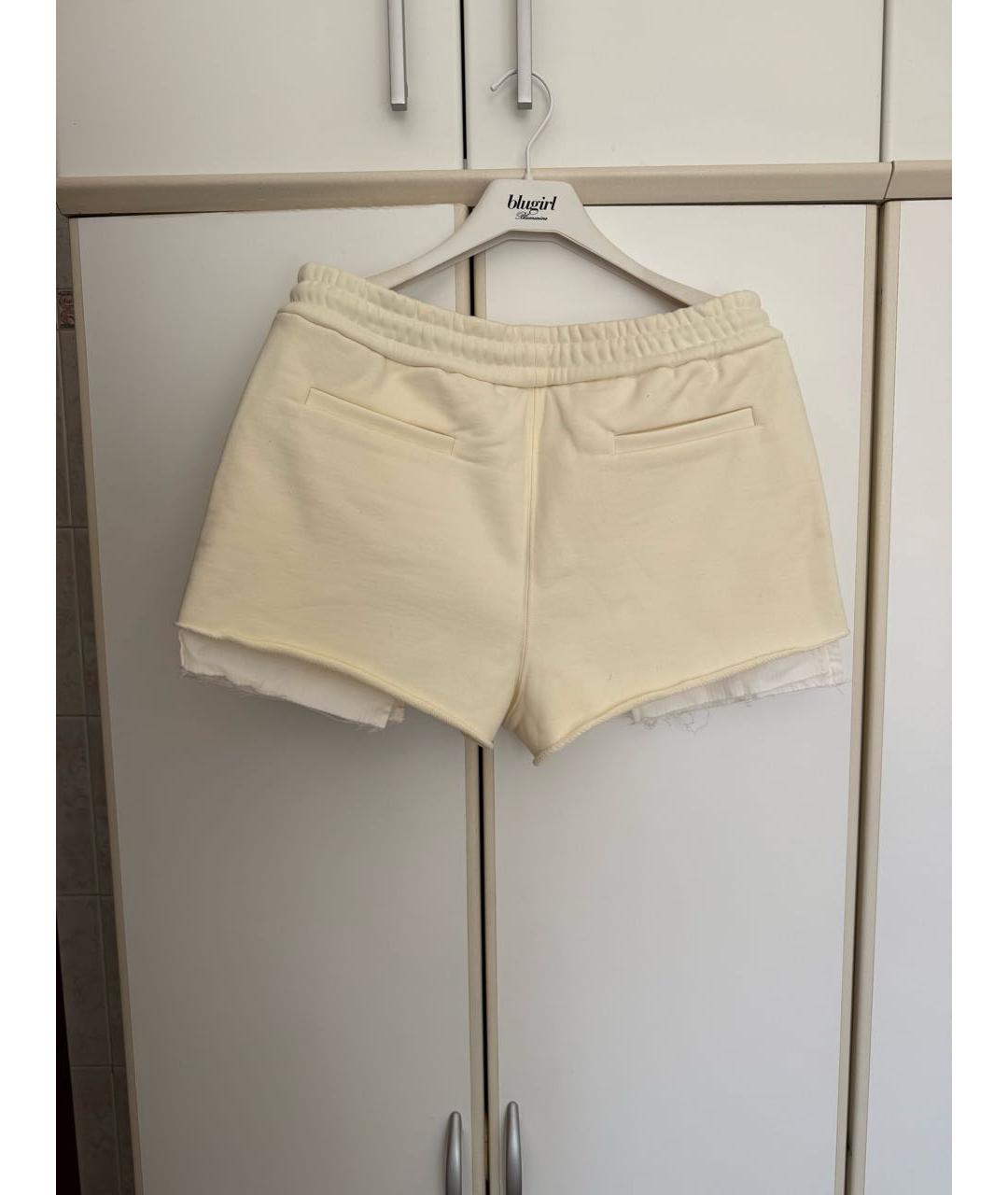 MIU MIU Белые хлопковые шорты, фото 2