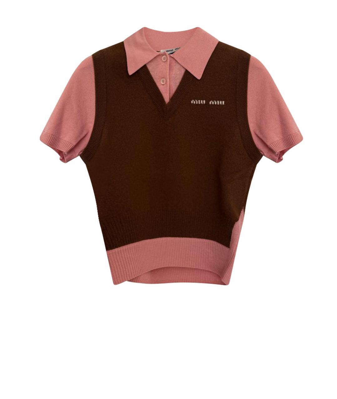 MIU MIU Коралловый кашемировый джемпер / свитер, фото 1
