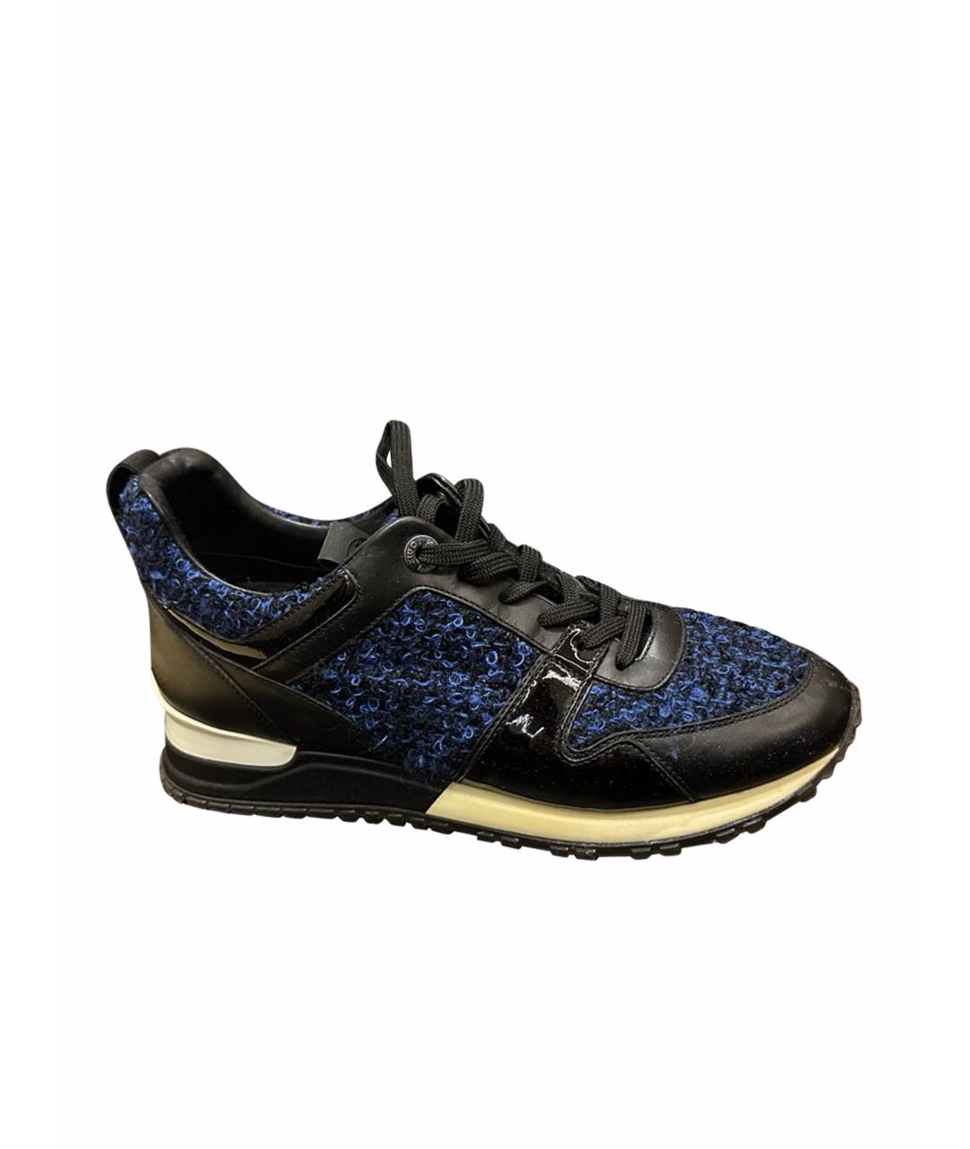 LOUIS VUITTON Темно-синие текстильные кроссовки, фото 1