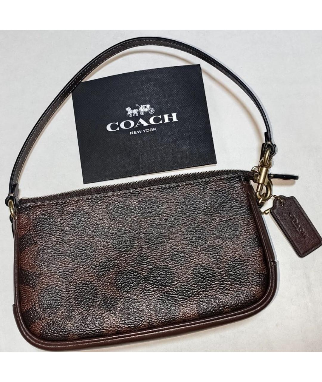 COACH Коричневая сумка через плечо, фото 8