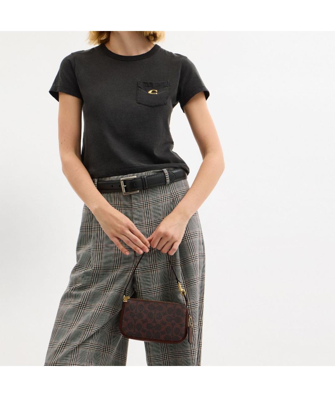 COACH Коричневая сумка через плечо, фото 5