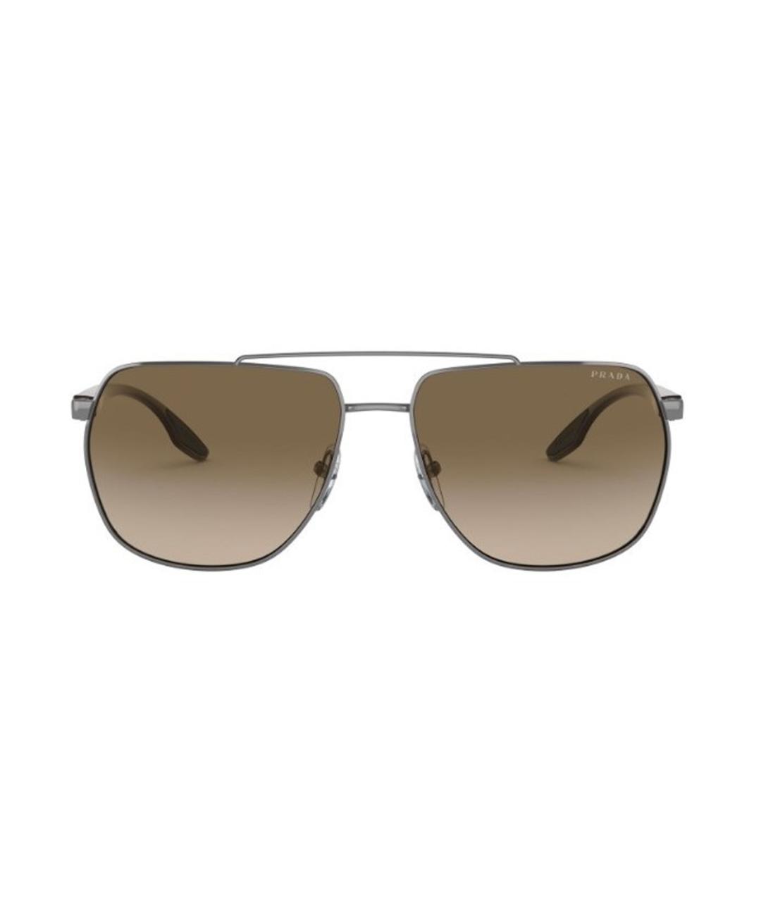 PRADA Черные металлические солнцезащитные очки, фото 2