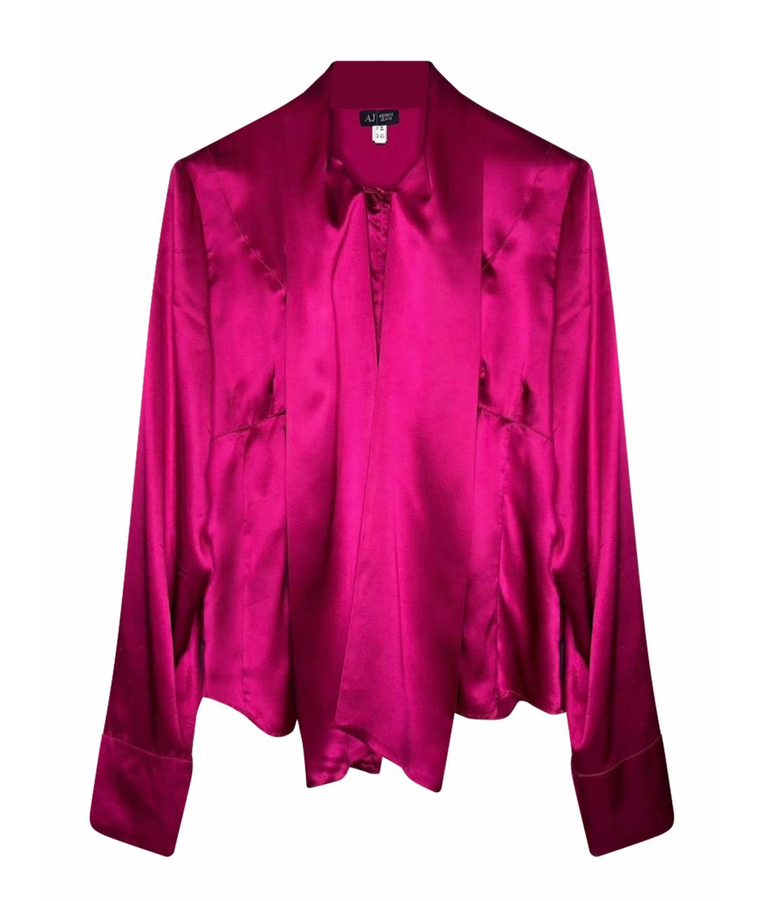 ARMANI JEANS Фуксия шелковая блузы, фото 1