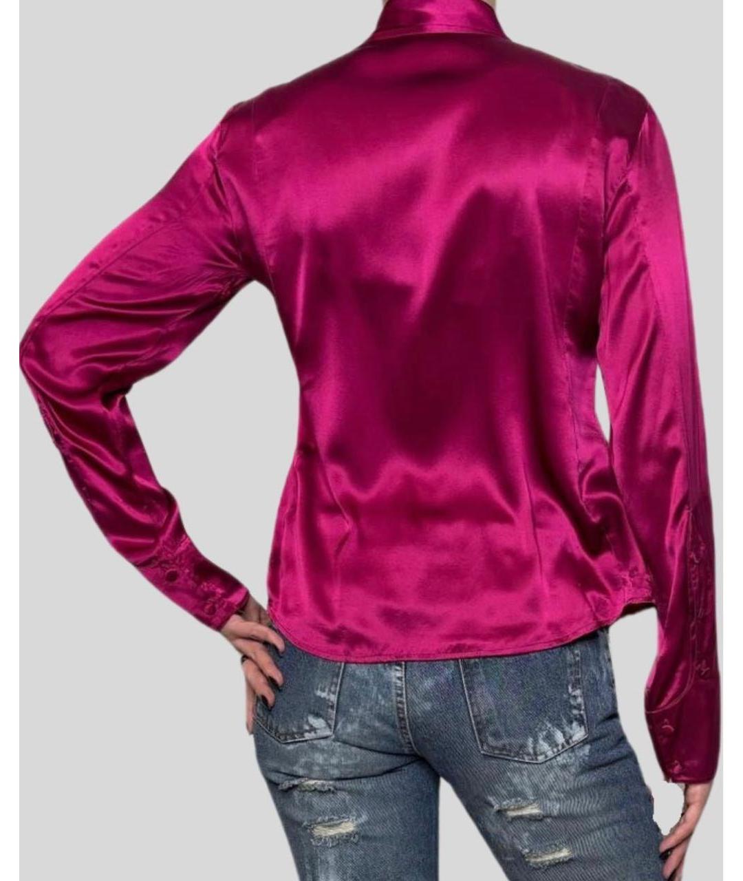 ARMANI JEANS Фуксия шелковая блузы, фото 6