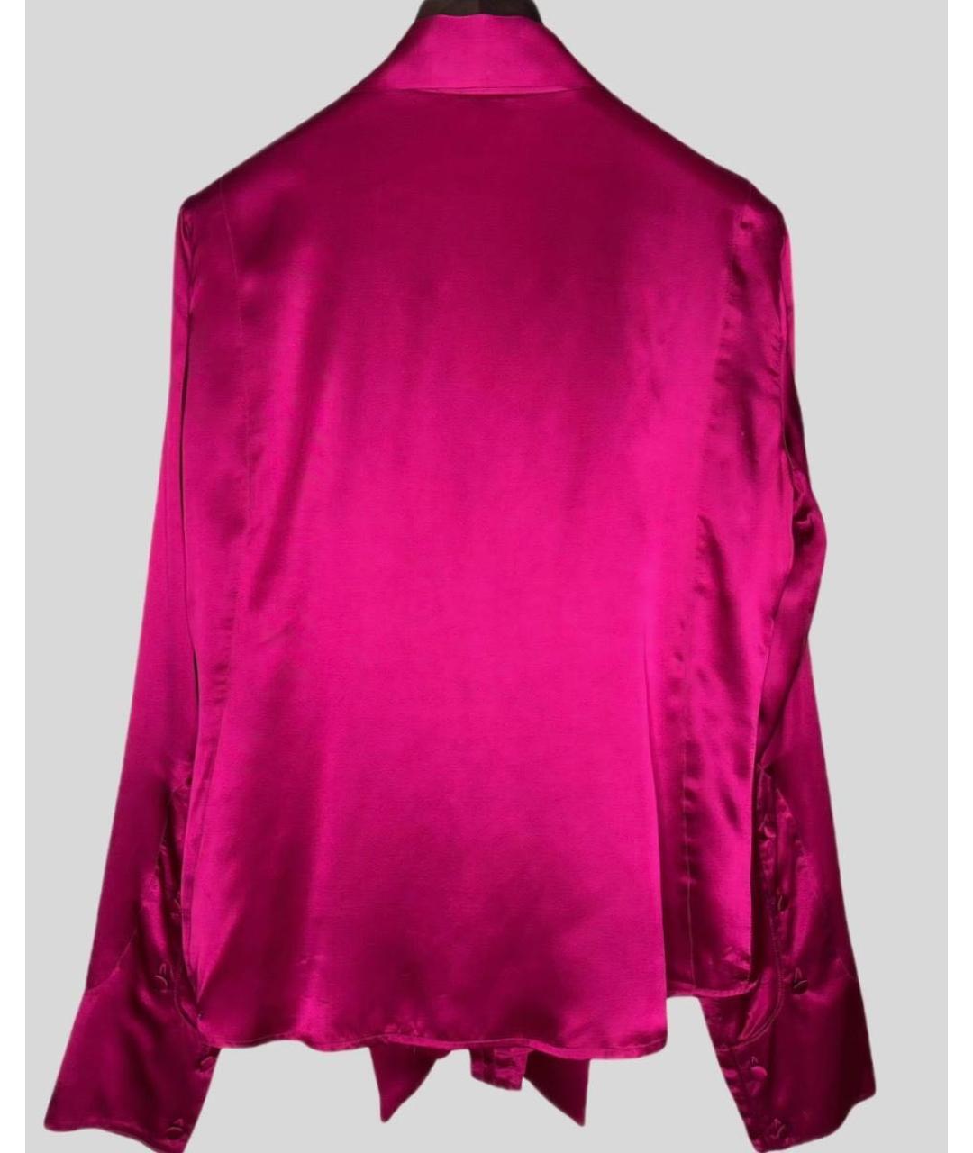ARMANI JEANS Фуксия шелковая блузы, фото 2