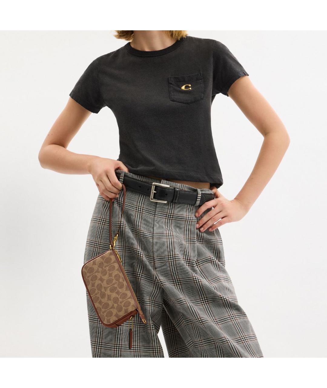 COACH Коричневая сумка через плечо, фото 5