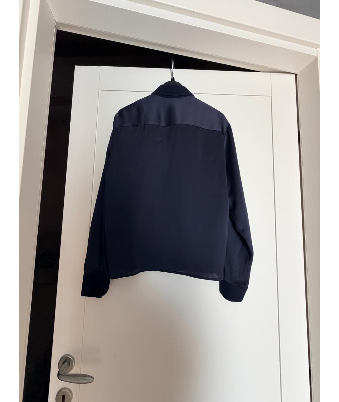 BOTTEGA VENETA Синяя шелковая блузы, фото 2