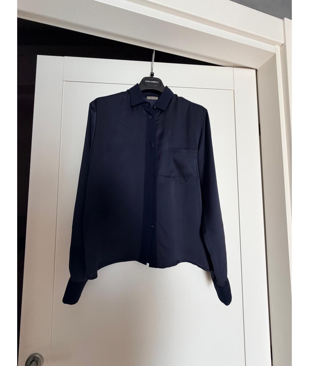 BOTTEGA VENETA Синяя шелковая блузы, фото 6