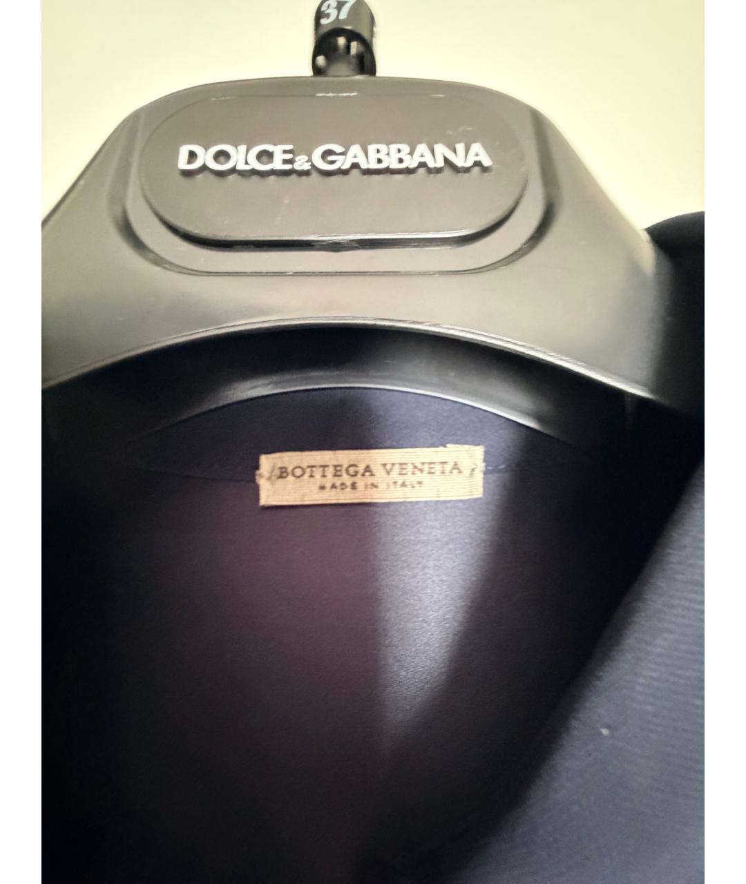 BOTTEGA VENETA Синяя шелковая блузы, фото 3