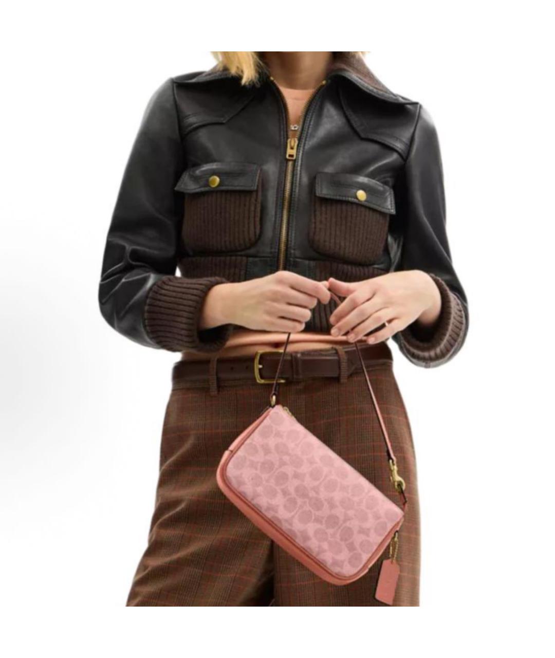 COACH Розовая сумка через плечо, фото 3