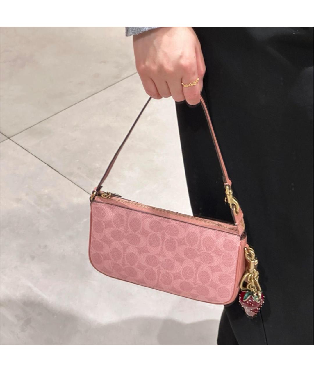 COACH Розовая сумка через плечо, фото 8