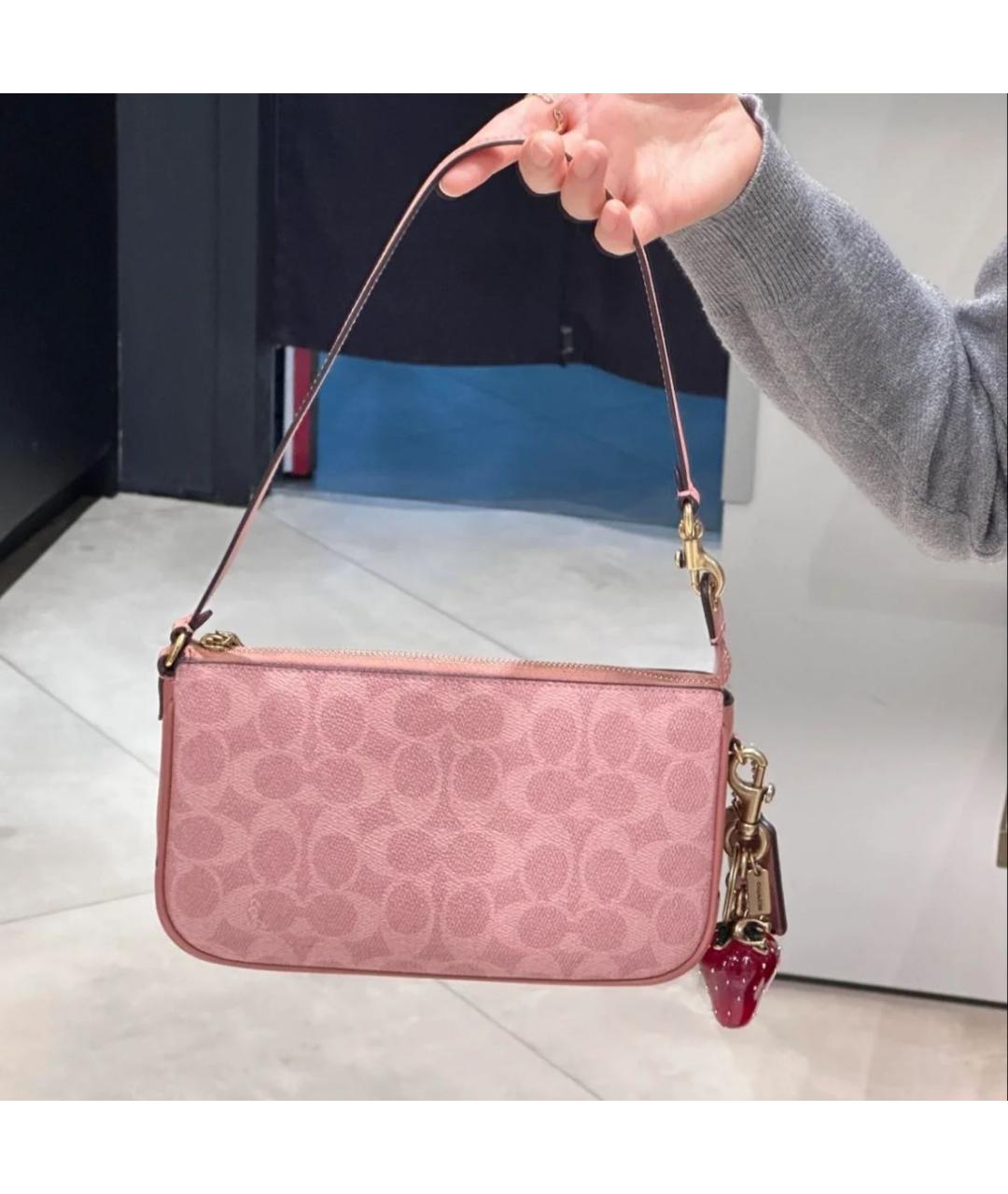 COACH Розовая сумка через плечо, фото 7